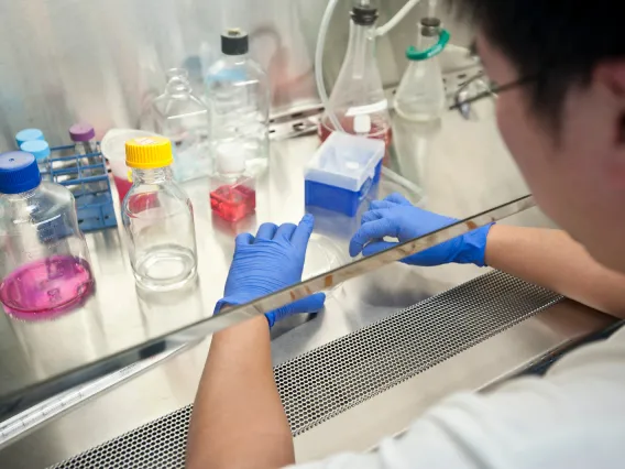 man working in lab