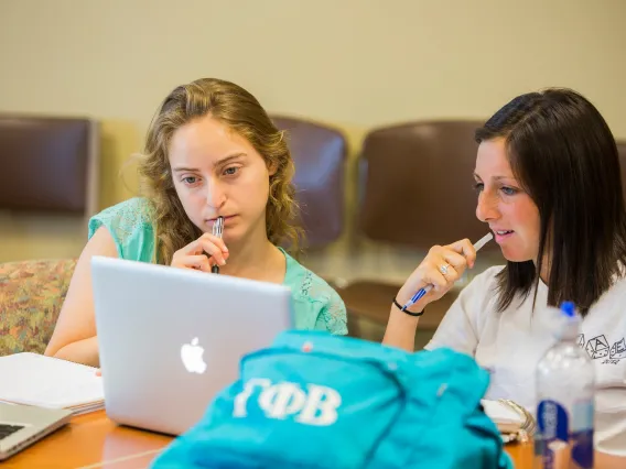 student studying