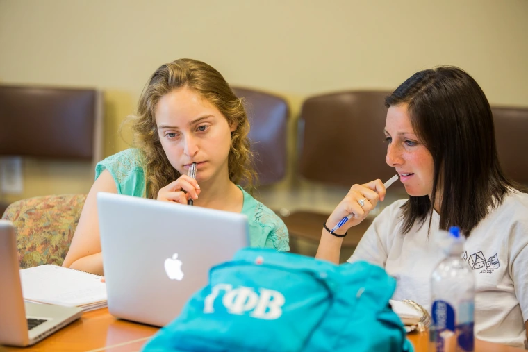 student studying